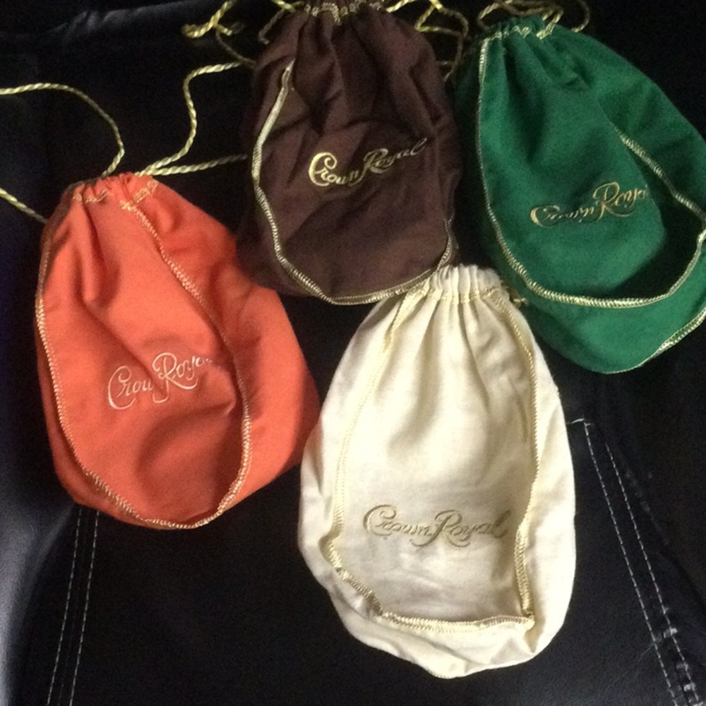 New 4 Different Crown Royal Gift Bags